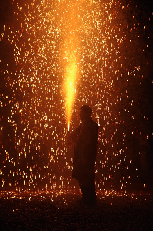 可睡斎 秋葉の火祭り 手筒花火