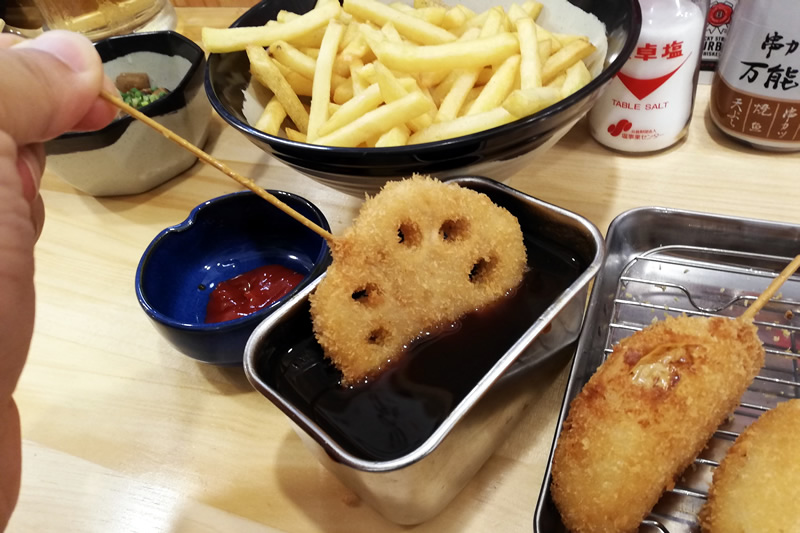 串カツ田中 浜松モール街店 二度づけ禁止